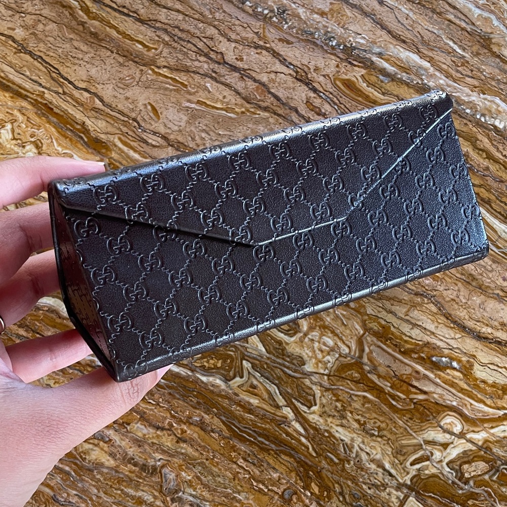 Gucci Dark Monogram Eyewear Case